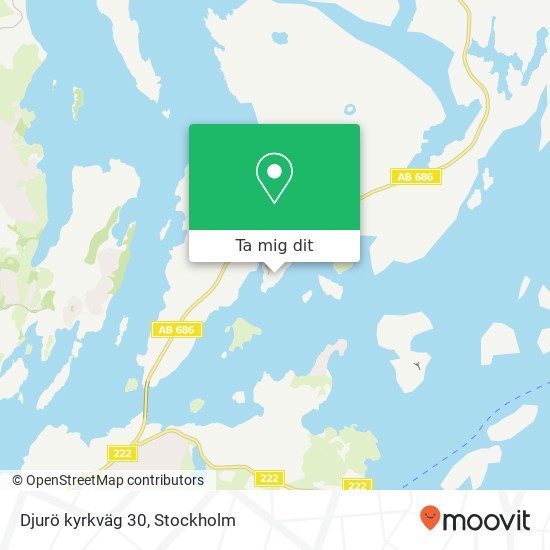 Djurö kyrkväg 30 karta