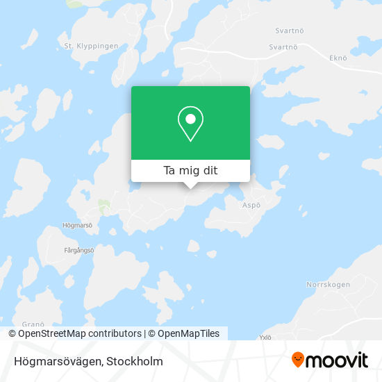 Högmarsövägen karta