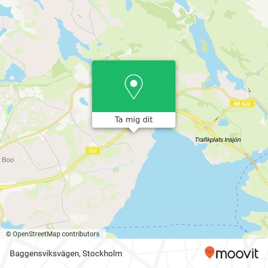 Baggensviksvägen karta