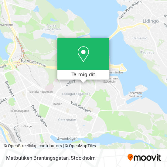 Matbutiken Brantingsgatan karta