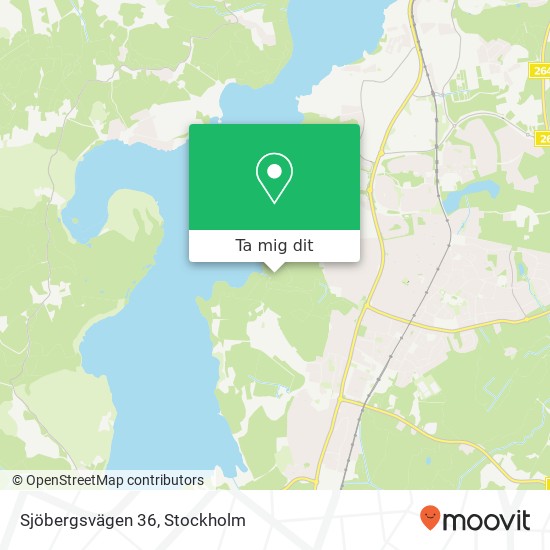 Sjöbergsvägen 36 karta