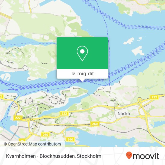 Kvarnholmen - Blockhusudden karta