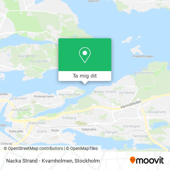 Nacka Strand - Kvarnholmen karta