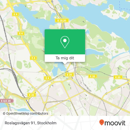 Roslagsvägen 91 karta