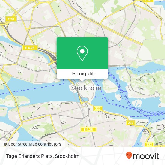 Tage Erlanders Plats karta