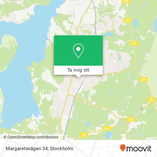 Margaretavägen 34 karta