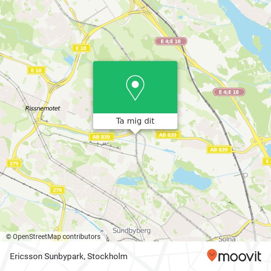Ericsson Sunbypark karta