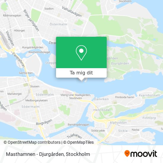 Masthamnen - Djurgården karta