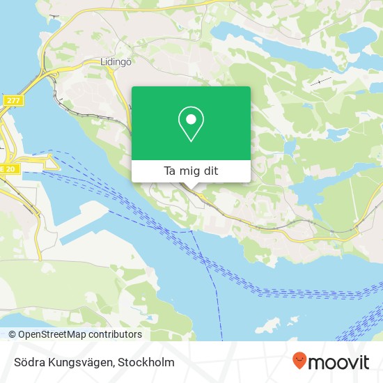 Södra Kungsvägen karta