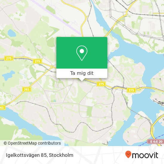 Igelkottsvägen 85 karta