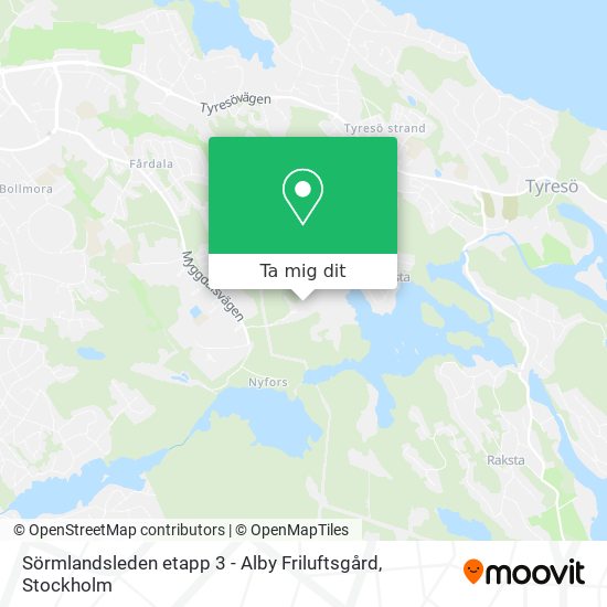 Sörmlandsleden etapp 3 - Alby Friluftsgård karta