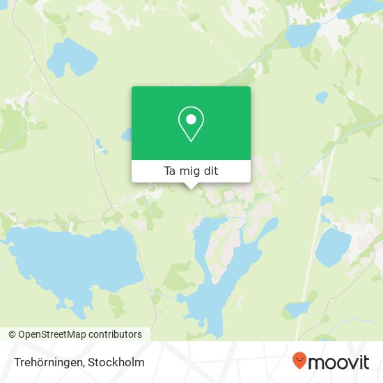 Trehörningen karta