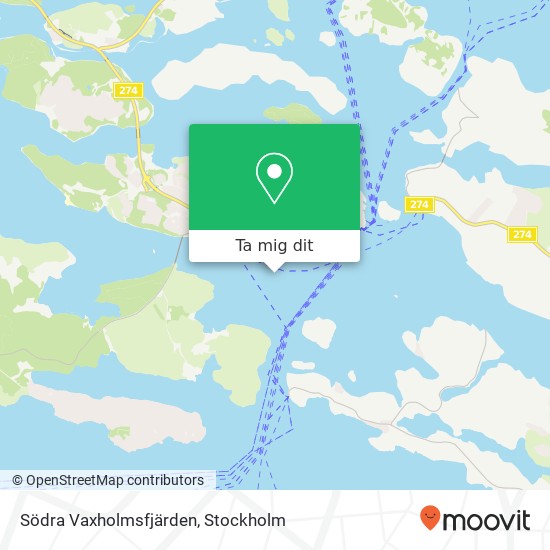 Södra Vaxholmsfjärden karta