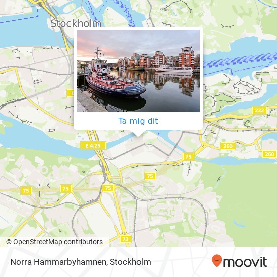 Norra Hammarbyhamnen karta