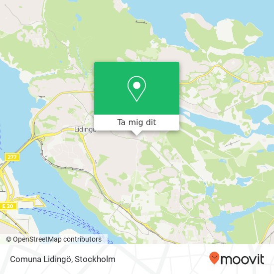 Comuna Lidingö karta