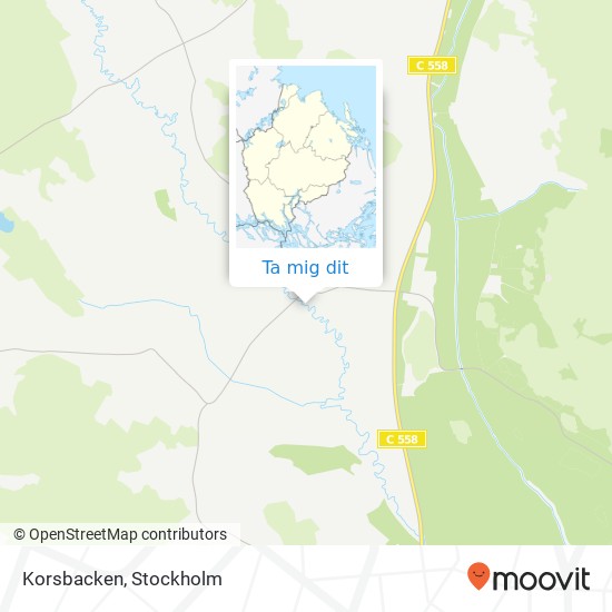 Korsbacken karta