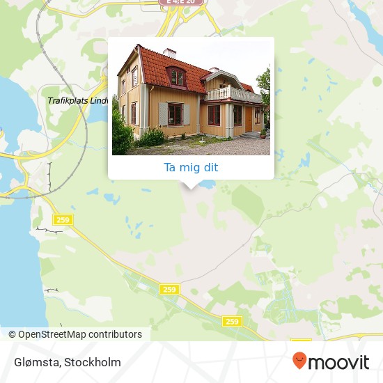 Glømsta karta