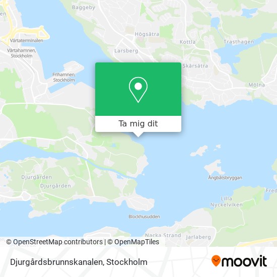 Djurgårdsbrunnskanalen karta