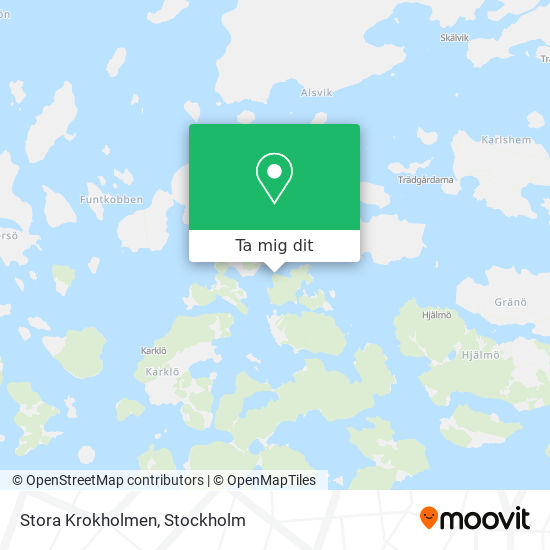 Stora Krokholmen karta