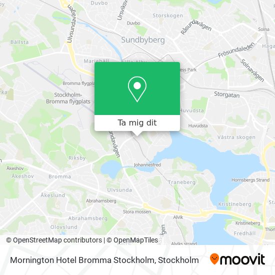 Mornington Hotel Bromma Stockholm karta