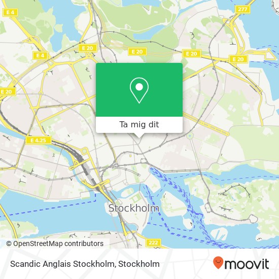 Scandic Anglais Stockholm karta