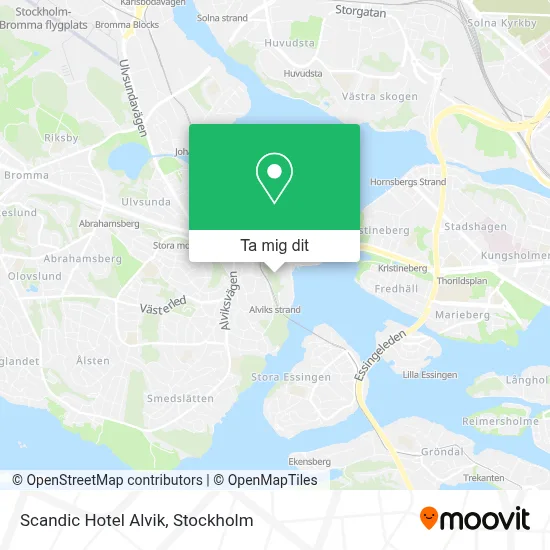 Scandic Hotel Alvik karta