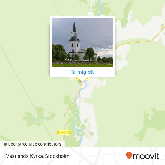 Västlands Kyrka karta