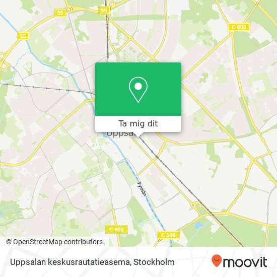 Uppsalan keskusrautatieasema karta