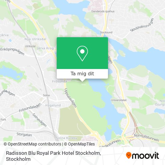 Radisson Blu Royal Park Hotel Stockholm karta
