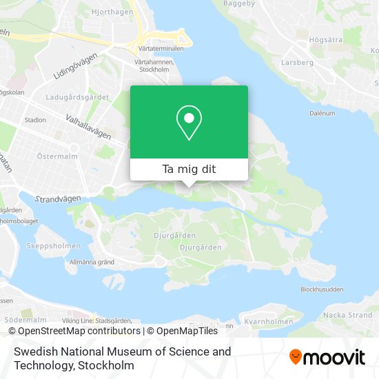 Swedish National Museum of Science and Technology karta