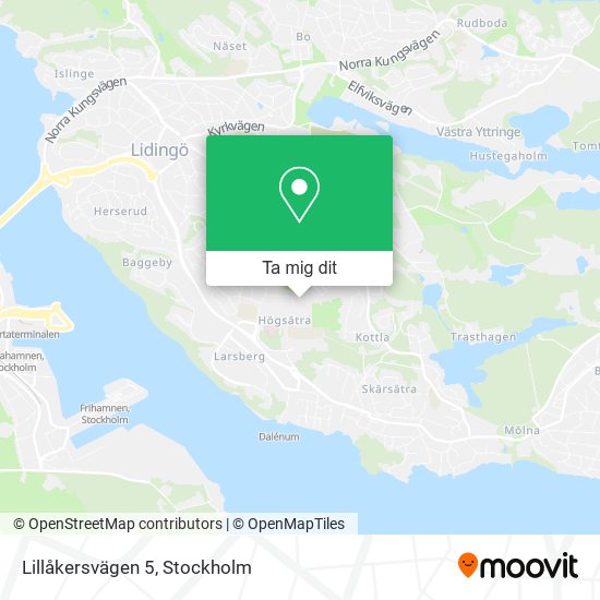Lillåkersvägen 5 karta