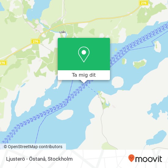 Ljusterö - Östanå karta