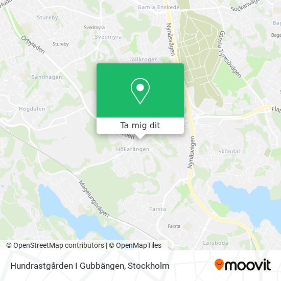 Hundrastgården I Gubbängen karta