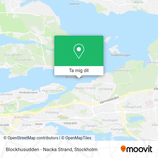 Blockhusudden - Nacka Strand karta