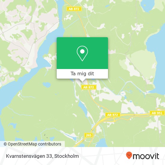 Kvarnstensvägen 33 karta