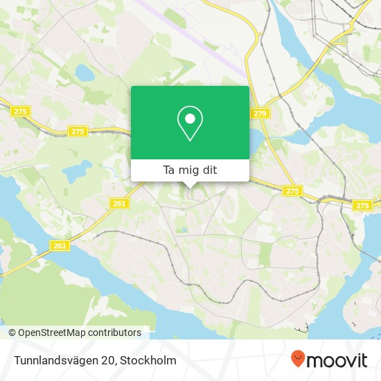 Tunnlandsvägen 20 karta