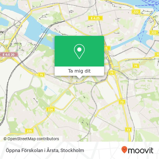 Öppna Förskolan i Årsta karta