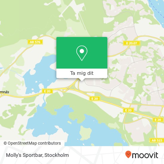 Molly's Sportbar, Genetaleden 1 SE-151 59 Södertälje karta