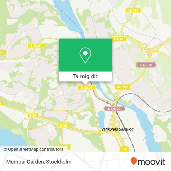 Mumbai Garden, Campusgatan 36 SE-151 32 Södertälje karta