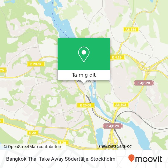 Bangkok Thai Take Away Södertälje, Nygatan 12 SE-151 72 Södertälje karta