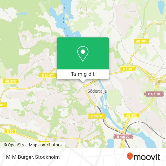 M-M Burger, Ängsgatan 3 SE-151 36 Södertälje karta