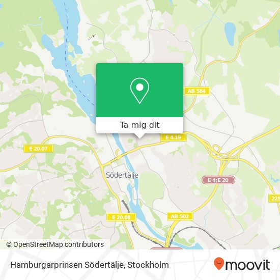 Hamburgarprinsen Södertälje, Östergatan 12 SE-152 43 Södertälje karta