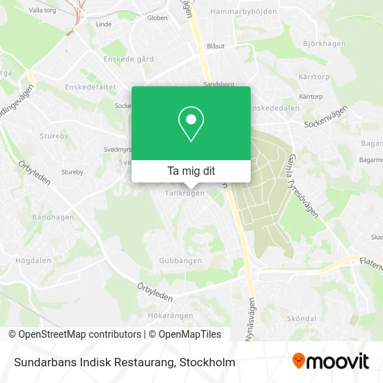 Sundarbans Indisk Restaurang karta