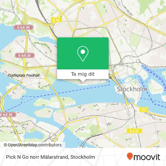 Pick N Go norr Mälarstrand, Norr Mälarstrand 32A SE-112 20 Stockholm karta