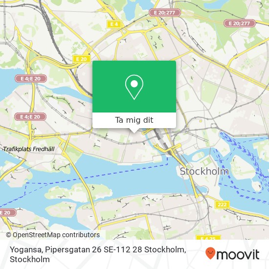 Yogansa, Pipersgatan 26 SE-112 28 Stockholm karta