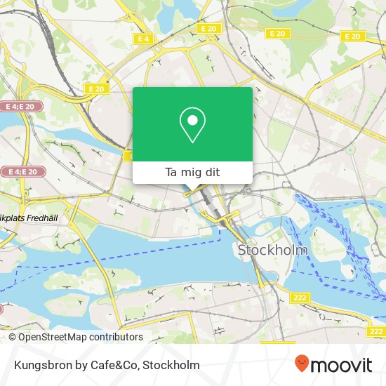 Kungsbron by Cafe&Co, Kungsbron 23 SE-111 22 Stockholm karta