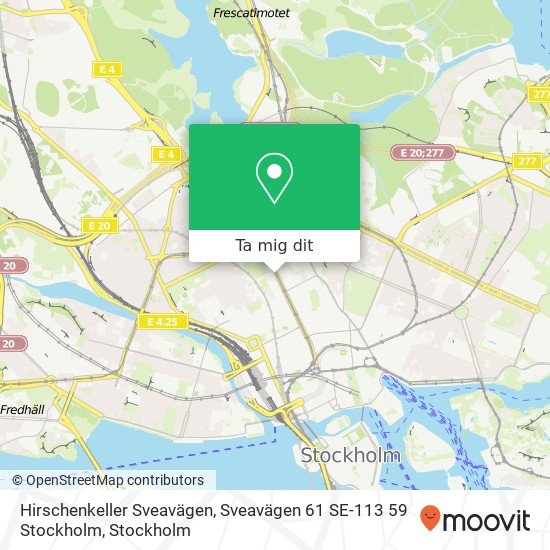 Hirschenkeller Sveavägen, Sveavägen 61 SE-113 59 Stockholm karta