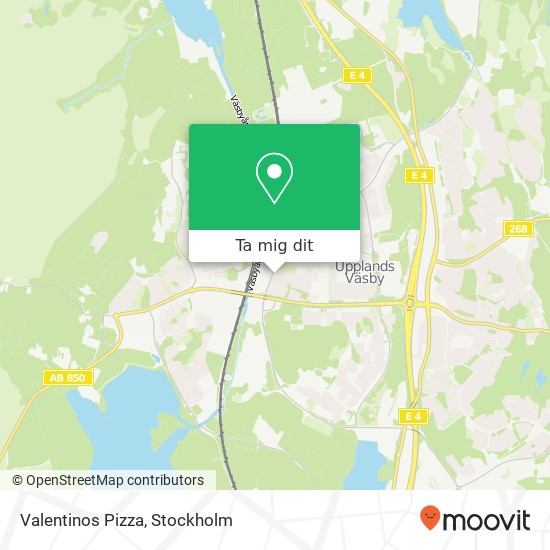 Valentinos Pizza, Optimusvägen SE-194 34 Väsby karta