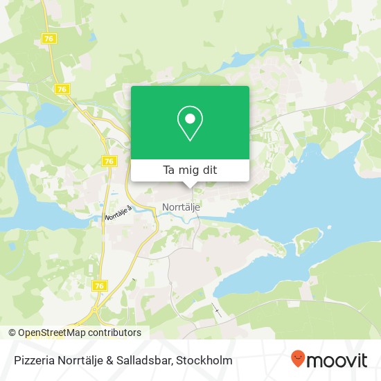 Pizzeria Norrtälje & Salladsbar, Narvagatan 1 SE-761 31 Norrtälje karta