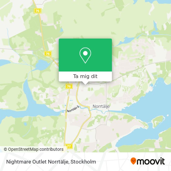 Nightmare Outlet Norrtälje karta